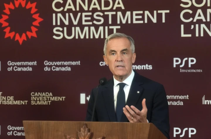 Prime Minister Mark Carney speaks at the Canada Investment Summit in Toronto